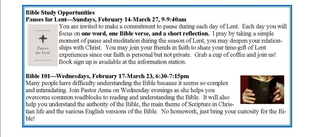 Lent Bible Studies